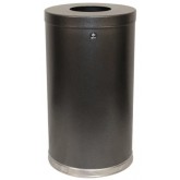 WITT Monarch Series Indoor Decorative Flat-Top Waste Receptacle - 35 gallon, Silver Vein